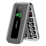 artfone 4G SIM-Free & Unlocked Mobile Phones, Flip Phone, Senior Basic Big Button Mobile Phones F30 for Elderly People with 2.4" Inch Screen, SOS Button, Talking Numbers, USB-C, Torch, Charging Dock