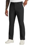 Willit Mens Golf Pants Stretch Dress Pants Quick Dry Work Business Slacks Casual Pants with Pockets Black 34W x 30L