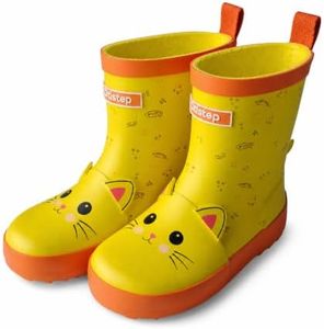 CITISTEP Toddler Rain Boots Natural Rubber Non-Slip Boys Girls