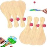 Wooden Paddle Ball Toy, 6Pcs Blank 