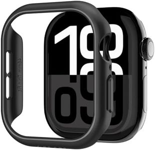 SPIGEN Thin Fit for Apple Watch Series 10 46mm Case, Ultra Slim Lightweight Design Precise Cutouts, Exact Fit Hard PC Protective Raised Edge Cover - Black