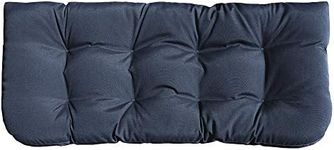 Sewker Indoor/Outdoor Tufted Swing Bench Cushions, 44"x19" for Wicker Loveseat Porch Swing Cushions, Patio Chair Furniture Replacement Cushion - Dark Blue