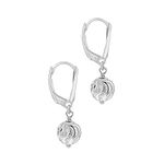 Tuscany Silver Women's Sterling Silver Sparkle Patterned Ball Drop Earrings