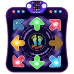 Dance Mat for 3-12 Year Old Girls & Boys, Light Up 8 Buttons Dance Mats with 7 Game Modes Dance Pad, Wireless Bluetooth & 8 Nursery Rhymes, Chirstmas/Birthday Gifts for Kids Age 3 4 5 6 7 8 9 10+