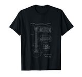 Classic Vintage Patent Print 1955 Rock Guitar Shirt Retro T-Shirt