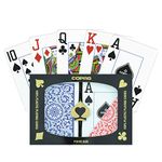 Copag Playing Cards 1546 Elite Design 100% Plastic 1 Set (2 Decks) Red Blue Poker Size Jumbo Index