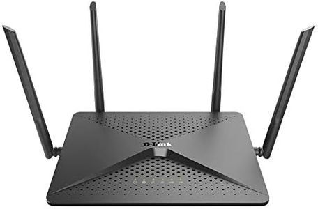 D-Link WiFi Router, AC2600 MU-MIMO Dual Band Gigabit 4K Streaming and Gaming with USB Ports, 4x4 Wireless Internet for Home (DIR-882-US), Black