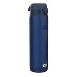 Ion8 1 Litre Water Bottle, Leak Proof, Flip Lid, Carry Handle, Rapid Liquid Flow, Dishwasher Safe, BPA Free, Soft Touch Contoured Grip, Ideal for Sports and Gym, Carbon Neutral Recyclon, Navy Blue