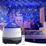 Galaxy Projector, Star Light Projector for Bedroom, Sleeping Soothing White Noise Sound Machine with Remote, Timer, Music Speaker, 8 Soother Sounds Ocean Wave Projector for Baby Kids Adults Relaxation