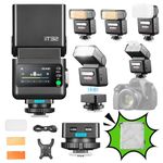 Godox iT32 TTL Mini Camera Flash with X5O Trigger for Olympus Panasonic, 2.4G HSS 1/8000s Camera Flash, Compatible with Olympus E-M10 III, E-M1, E-M10 II, PEN-F, E-PL8, E-P5, Panasonic G85, GX85