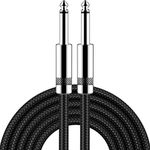 Guitar Cable 10 ft New bee Electric Instrument Cable Bass AMP Cord 1/4 Straight to Straight for Electric Guitar, Bass Guitar, Electric Mandolin, Pro Audio, Black