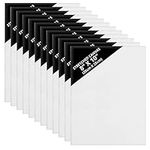 Kurtzy Blank Canvas (12 Pack) - 20 x 25cm (8 x 10 inches) - Pre Stretched Canvas Panel Boards - Suitable for Acrylic and Oil Painting Also for Sketching and Drawing