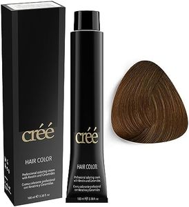 Cree Hair Color w/Keratin and Ceramides - 3.38 Fl oz - 3 Pack Professional Coloring Cream (7-Blond)