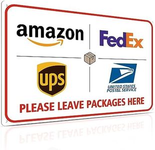 ALKB Rust-Free Aluminum Package Delivery Sign for Outdoor Use 8x 12 Inch Please Leave Package Here