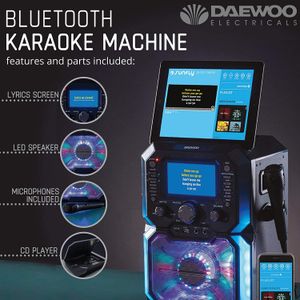Daewoo Bluetooth Karaoke Machine – Portable Wireless Speaker System