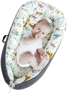 AMAWMW Baby Lounger for Newborn Infant Baby Nest Sleeper for 0-12 Months Portable Adjustable Washable Lounger Cover for Co Sleeping Removable Slipcover Lounger Pillow Floor Seat for Travel Essentials