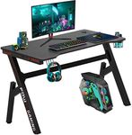 FDW Computer Desk,Gaming Desk 45.2" Student PC Desk Writing Desk Office Desk Extra Large Modern Ergonomic Racing Style Table Workstation Carbon Fiber Cup Holder Headphone Hook