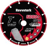 Diamond Cutting Wheel 7 Inch with 7/8" Arbor for Metal, Carbide Cutting Wheel, Angle Grinder Cutting Disc, 7" Cut Off Wheel for Metal with 5000+ Cuts on Rebar, Steel, Iron and INOX