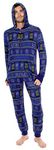 Doctor Who Exterminate Adult Navy One Piece Pajama Onesie Jumpsuit (Adult Medium)