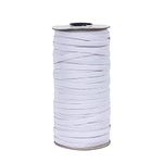 TOPERIN Elastic Bands for Sewing 1/4 Inch 100 Yards Flat Elastic Cord Stretch String Rope White