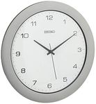 Seiko Wall Clock Silver-Tone Metallic Case