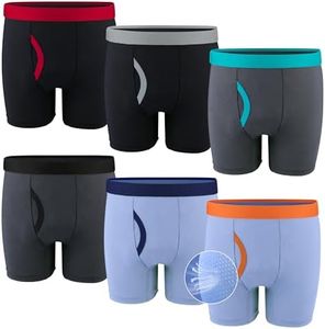PROTIUM Boys Boxer Briefs 6-Pack – Lightweight, Quick-Dry, Tag-Free Athletic Underwear with Fly Pouch for Kids, Youth, Teen