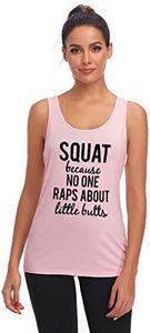 FANNOO Workout Tank Tops for Women-Womens Motivational Saying Fitness Gym Racerback Sleeveless Shirts