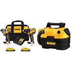 DEWALT 20V MAX* 2 Tool Brushless Drill & Impact Combo Kit (DCK227D2) with DEWALT 20V MAX Cordless Wet-Dry Vacuum (DCV580H) (Tool only)