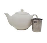 McEntee's Dublin Ceramic Tea Teapot 600ml/20 oz (2 Cup) with Removable Stainless Steel Infuser