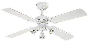 Westinghouse Lighting 72113 Princess Euro 105 cm White Indoor Ceiling Fan, Light Kit with Three Spotlights