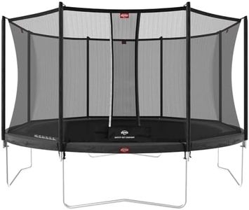 BERG Favorit Trampolin Ø 330 cm grau | Safety Net Comfort Sicherheitsnetz | rundes Gartentrampolin für Kinder | Airflow Sprungtuch | SoloSpring Federn | UV-beständige Randabdeckung
