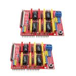 3D Printer A4988 CNC expansion shield board driver for Arduino V3 engraver 3D printer A4988 driver board, Pack of 2