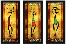 SAF paintings Framed Painting (Wood, 15 inch x 18 inch, Set of 3)(Multicolor)