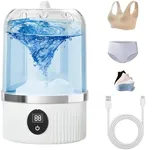 Underwear Washer, Portable Mini Washing Machine, Upgraded Mini Washings Machines, Rechargeable Cordless Washing-Machine, Laundry Cup for Bra, Underwear, Socks (WHITE)