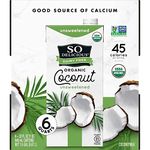 SODelicious Gale Hayman So Delicious Dairy Free - Organic Coconut Milk Unsweetened, 32-Ounce (Pack of 6), 5.67 Liter