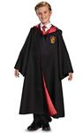 Disguise Harry Potter Gryffindor Robe Deluxe Children's Costume Accessory, Black & Red, Kids Size Small (4-6)