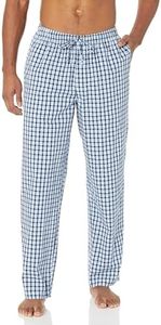 Amazon Essentials Men's Straight-Fit Woven Pajama Pant, Light Blue/Navy, Plaid, X-Large