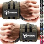 Wrist Wraps for Weightlifting (USPA, IPL, USAW & IWF Approved),18” Premium Quality Weight Lifting Wrist Support Straps for Bench Press, Bodybuilding, Strength Training and Powerlifting (Green)