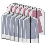 Kntiwiwo Garment Bags Clear Suit Bag for Closet Storage (40"12pcs-Black Border)