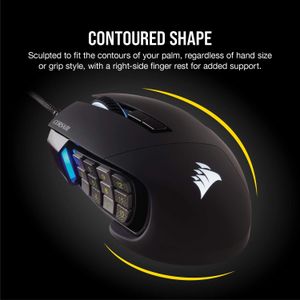 Corsair SCIMITAR RGB ELITE Gaming Mouse – 17 Programmable Buttons
