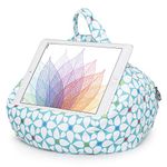 iBeani iPad and Tablet Cushion Stand - Bean Bag Holder For All Devices - Securely Holds at Any Angle on Any Surface - Handy Side Pocket - Range of Designs - Geometric