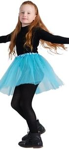 Dress Up America Tutu for Girls - 4 Layered Tulle Ballet Tutu Skirts - Princess Tutu for Children and Toddlers - 15" Tutu Skirt (Light Blue)