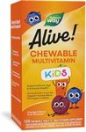 Nature's Way Alive! Children's Daily Chewable Multivitamin, Supports Bone, Eye, and Immune Health*, Orange & Berry Fruit Flavored, Gluten Free, 120 Chewable Tablets (Packaging May Vary)