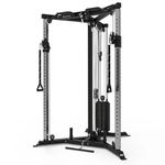 Weight Stack All-in-One Trainer [Bells of Steel] Functional Trainer, Squat Stand | Multifunctional Cable Machine for Home Gym | Smooth Aluminum Pulleys, Rack Attachment Compatible, 300lbs Capacity