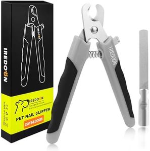 IREDOON Dog Nail Clippers and Trimmers with Nail File, Ultra-Sharp 4CR13 Stainless Steel Blades Pet Grooming Nail Clippers for Small Medium-Large Breeds