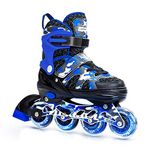 Kuxuan skates Adjustable Inline Skates with Light up Wheels, Fun Illuminating Skates for Kids Youth Adult