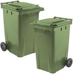 STAR SUPPLIES Standard Size Green 240 Litre Household Waste Rubbish Trash Recycling Wheelie Bin Complete With Lid & Wheels