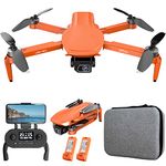 Lozenge Brushless Drone with Camera for Adults 4K GPS Drone Follow Me RC Quadcopter Helicopter L500 Pro Dual Cameras (Orange, 2 Battery&1080P Double Camera)