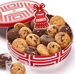 Christmas Cookies Gift Basket in Tin - Individually Wrapped Fresh Baked Chocolate Chip Cookies Variety Christmas Gift for Family By On Occasion