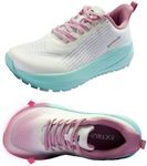 Women's Fashion Orthopedic Comfortable Sneakers: Arch Support Plantar Fasciitis Relief Shoes, Mesh Upper Breathable Cushioned Shoes for Hiking, Shopping & Daily Comfortable Activities Pink White Size 10